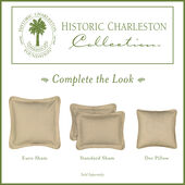 Historic Charleston King Charles Cotton Matelasse Decorative Pillow Sham, Sage
